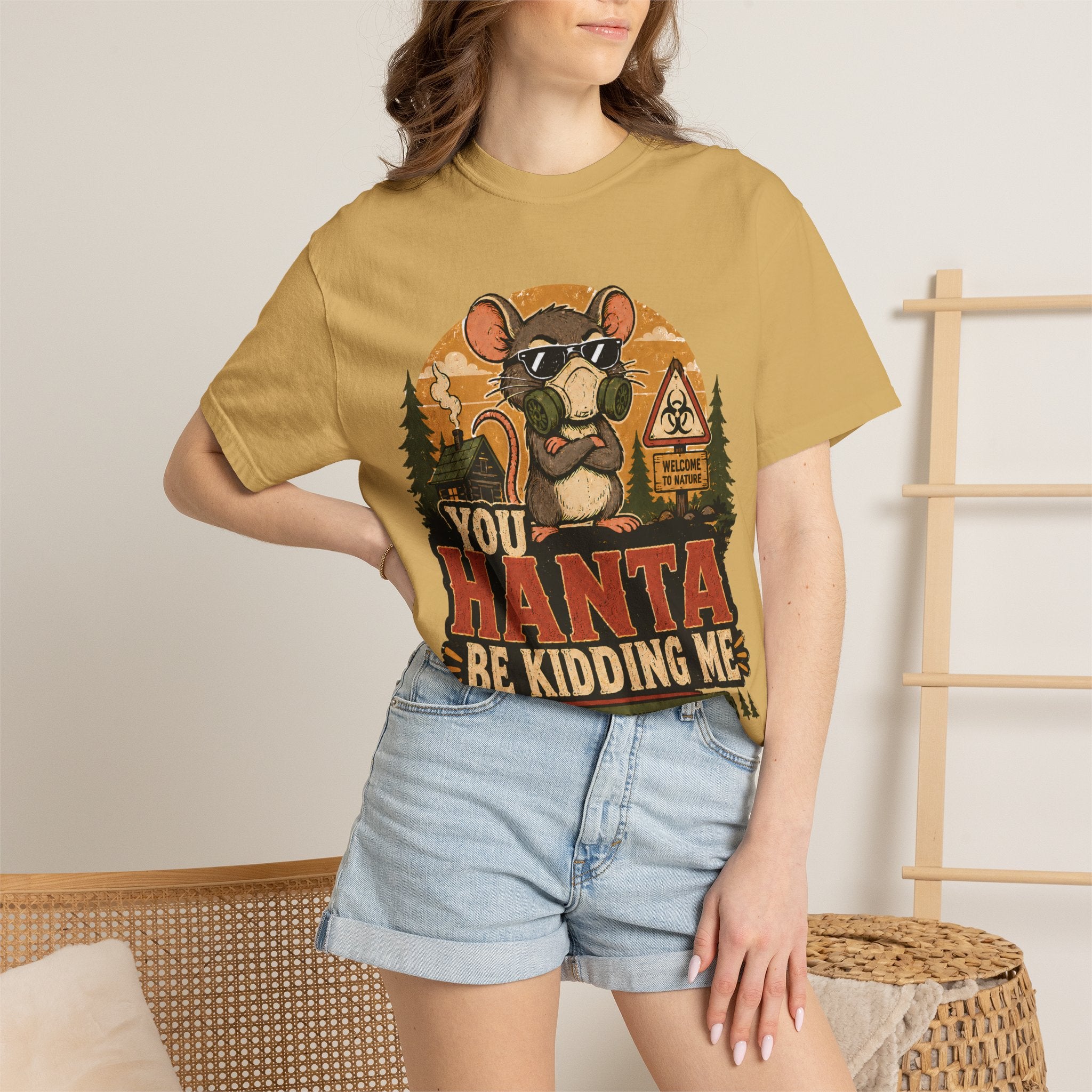 Funny Hantavirus Shirt, You Hanta Be Kidding Me Tee, Camping Humor Shirt, Mouse Graphic Tee, Outdoorsy Sarcastic Nature T-Shirt