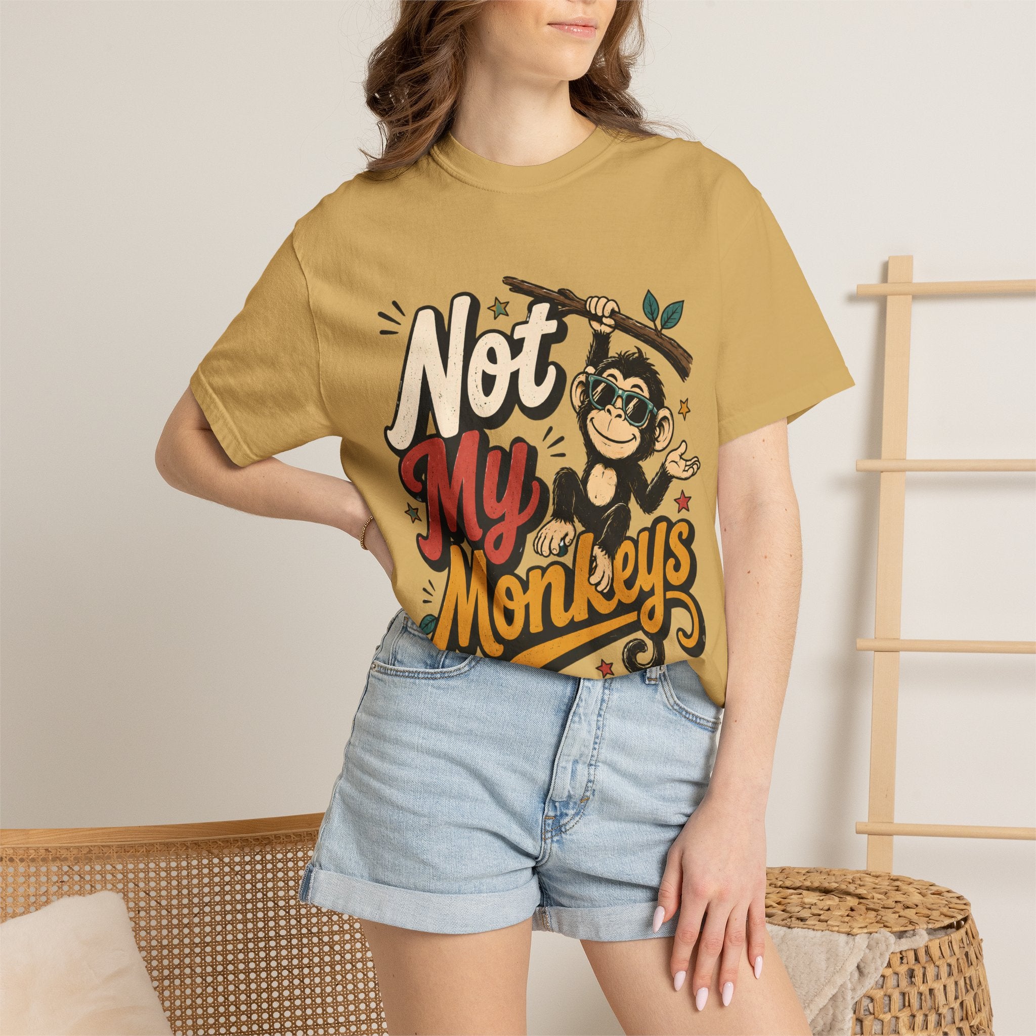 Not My Monkeys Not My Circus Shirt, Funny Monkey Graphic Tee, Comfort Colors Tee, Sarcastic Circus Tee, Oversized Boxy Tee