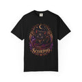 Scorpio Zodiac Scorpio Cat Illustration T-shirt | Astrological Night Sky