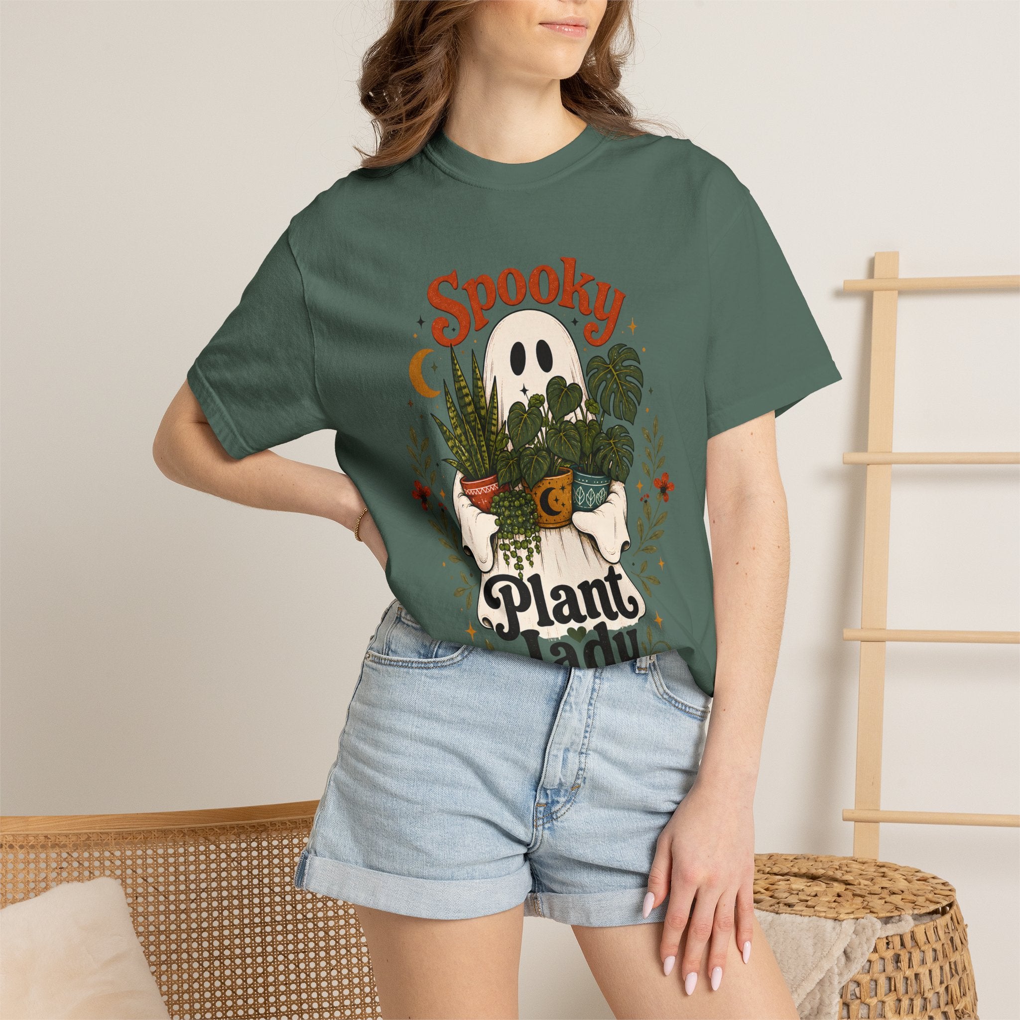 Spooky Plant Lady Halloween Shirt | Cute Pumpkin Potted Plants Tee