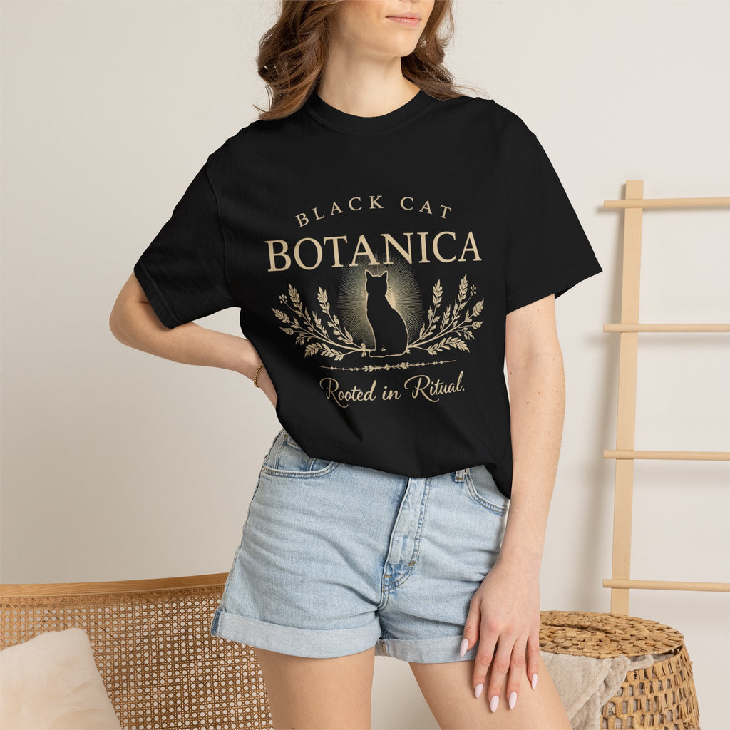 Black Cat Botanica Logo Tee Rooted in Ritual