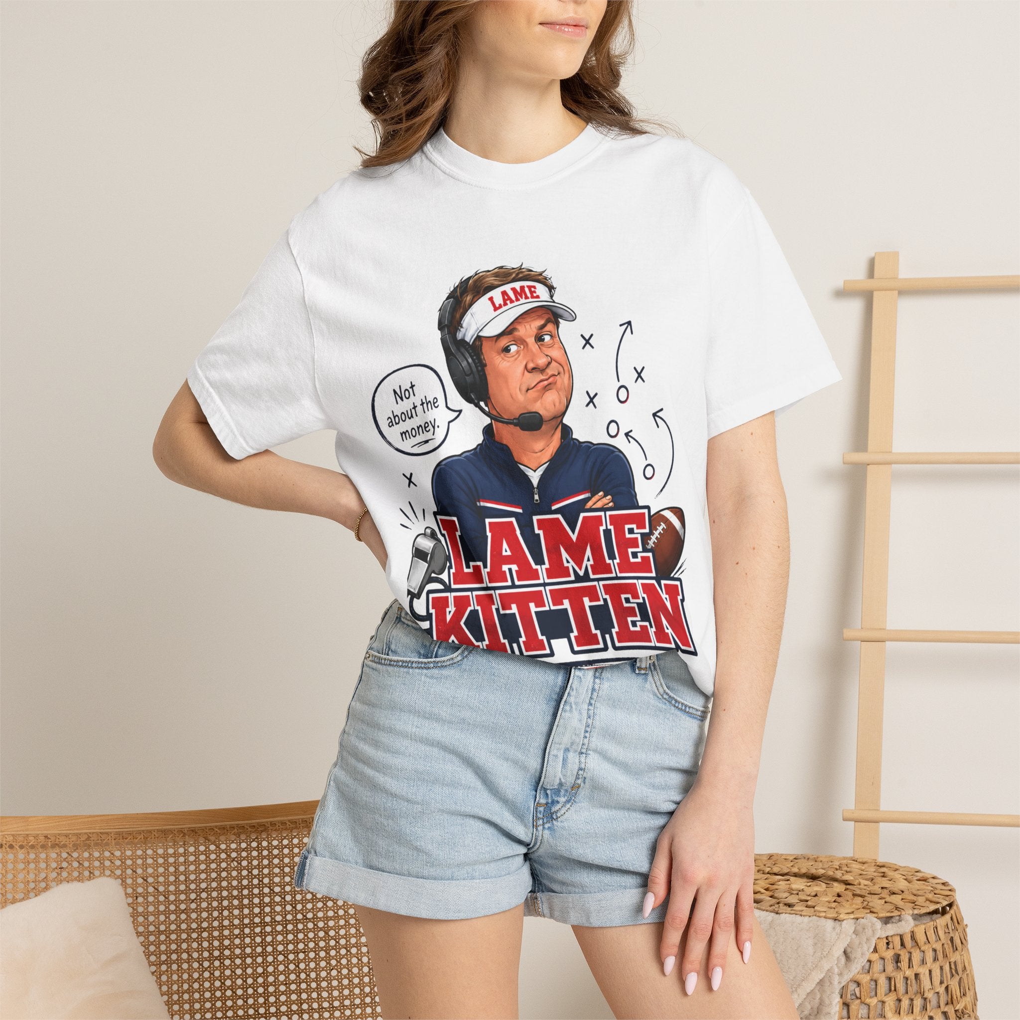 Lame Kitten Football Shirt, Ole Miss Inspired Parody Tee, Not About The Money Shirt, College Football Fan Gift, Rebels Gameday Shirt