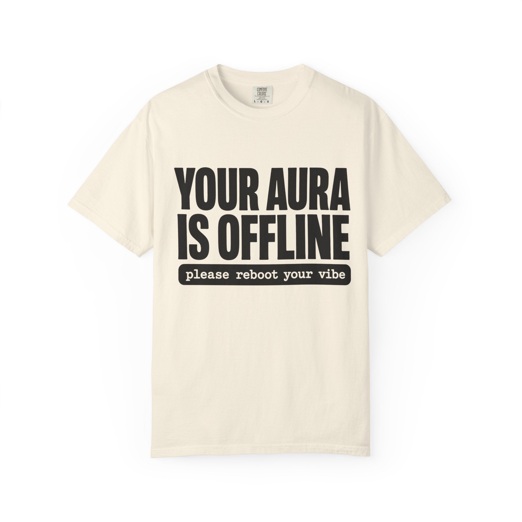 Your Aura Is Offline Shirt, Funny Mindfulness T-Shirt, Trendy Aura Points Tee, Mental Health Humor Shirt, Reboot Your Vibe Tee