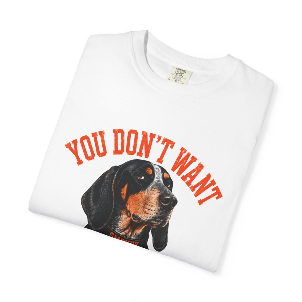 You Don't Want No Smoke Shirt, Smokey Dog Tennessee Football Fan Tee, Orange Game Day Shirt, Coonhound Tailgate Shirt, Vols Inspired Tee