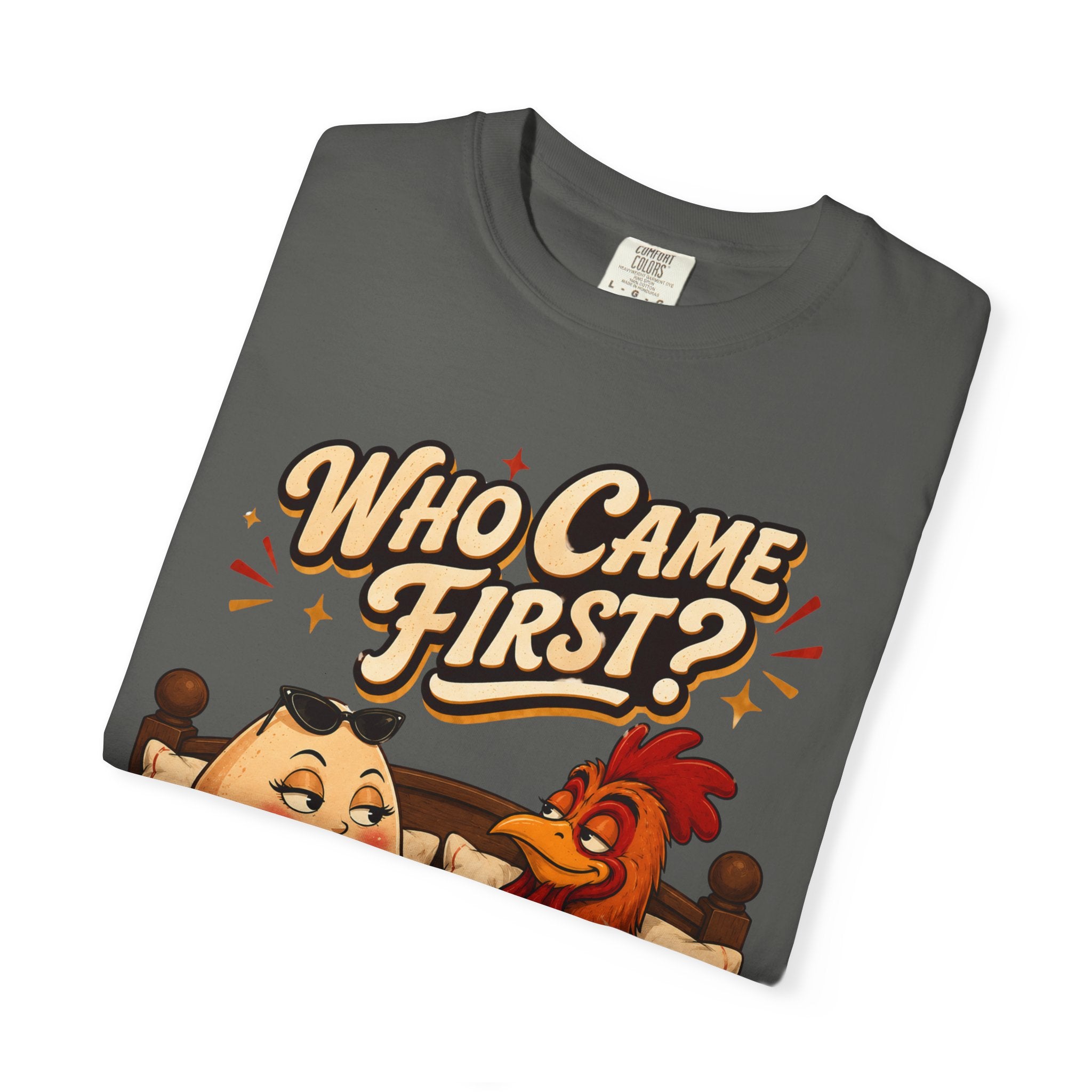 Funny Chicken Egg Shirt, Who Came First Tshirt, Rooster and Egg Graphic Tee, Farmhouse Humor Shirt, Breakfast Lover GIft