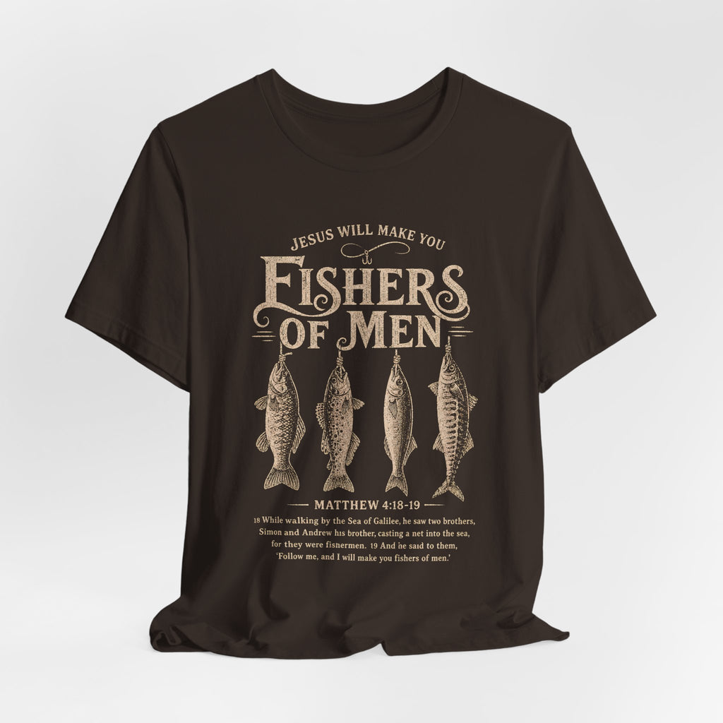 Fishers of Men Matthew 4:19 T-Shirt | Christian Scripture Tee