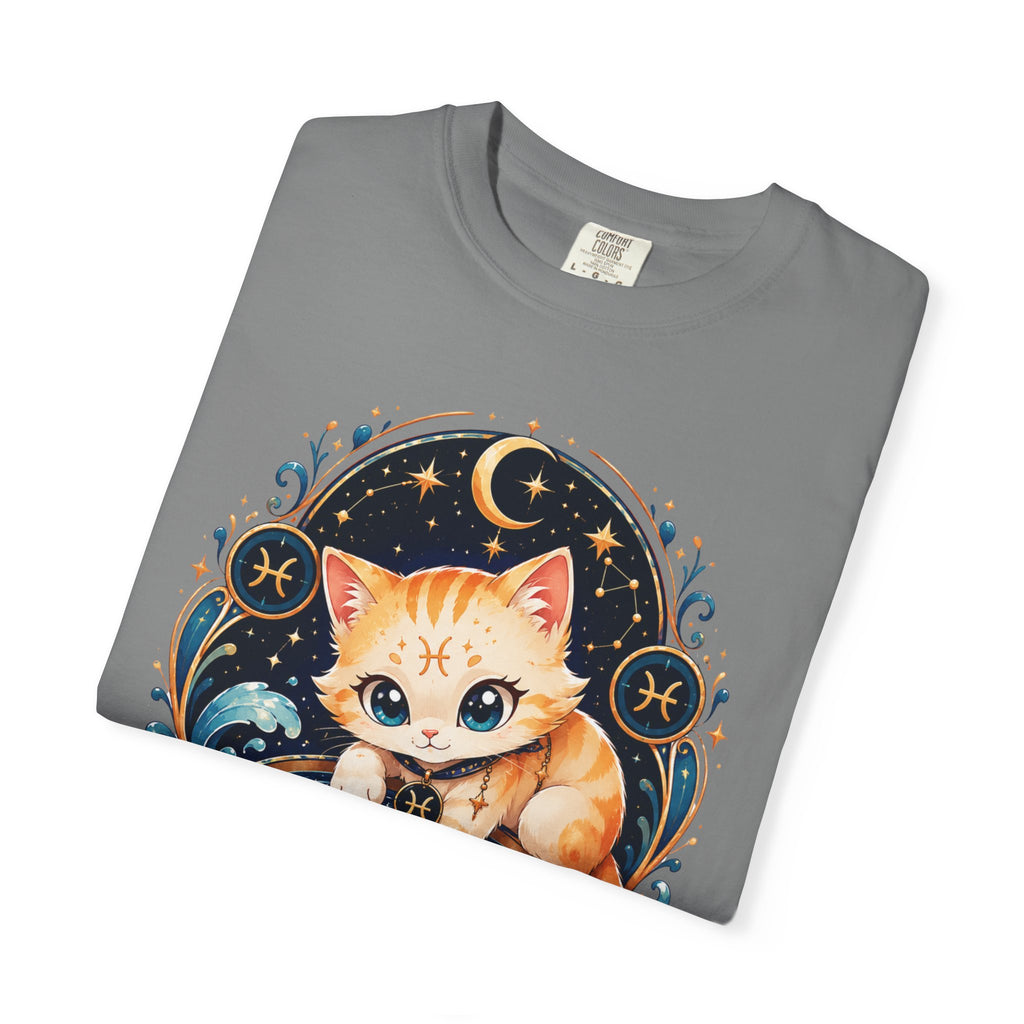 Pisces Cat Shirt, Cute Zodiac Kitty Tee, Astrology Cat Shirt, Pisces Gift, Kawaii Cat Lover Shirt, February March Birthday Tee