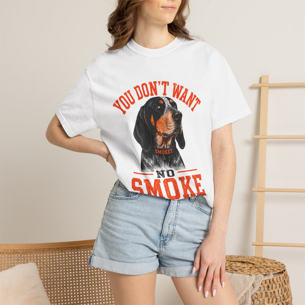 You Don't Want No Smoke Shirt, Smokey Dog Tennessee Football Fan Tee, Orange Game Day Shirt, Coonhound Tailgate Shirt, Vols Inspired Tee