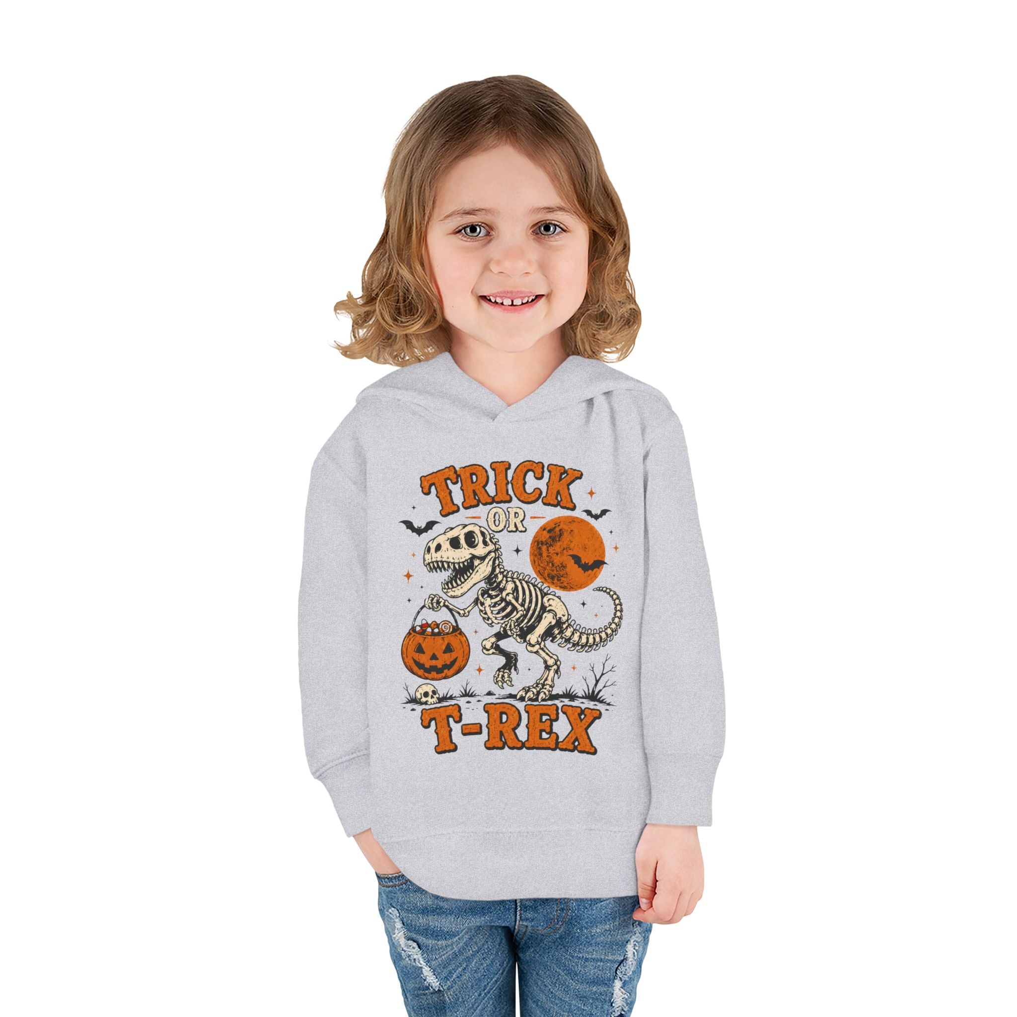 Trick Or T-Rex Toddler Hoodie, Halloween Dinosaur Hoodie, Cute Skeleton T Rex Sweatshirt, Kids Halloween Hoodie, Toddler Fall Outfit