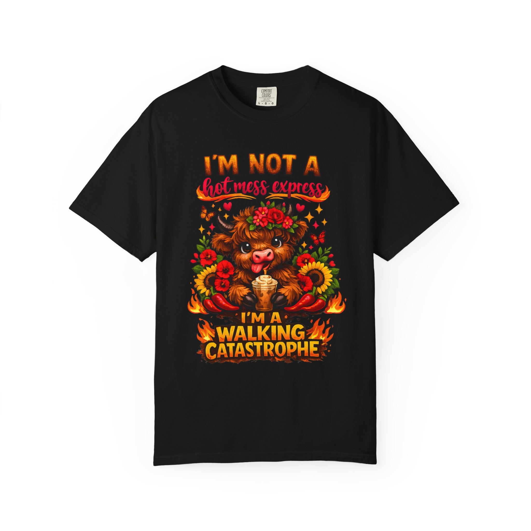 Cute Highland Cow Funny Tee T-Shirt | Comfort Colors