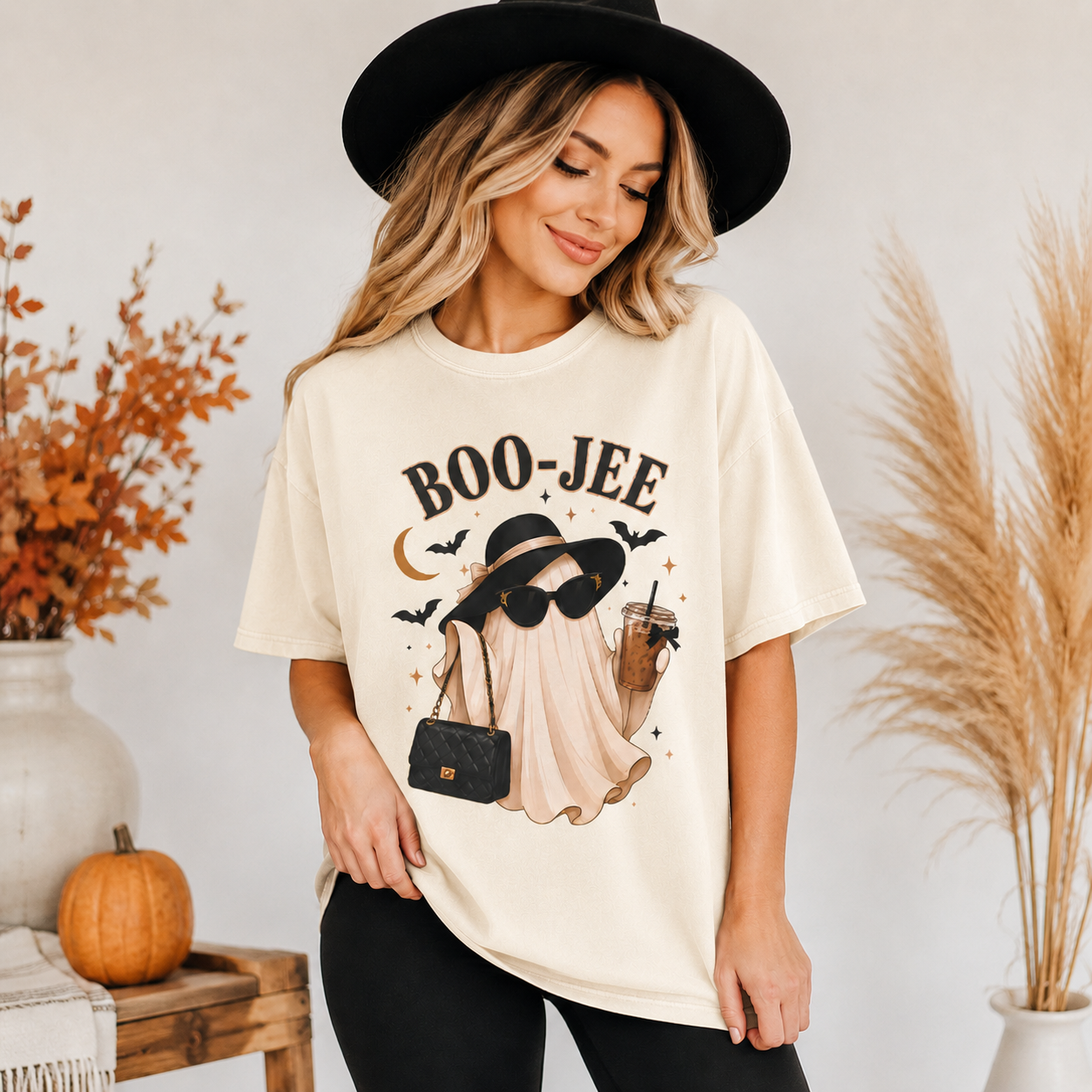 Boo Jee Ghost Shirt, Cute Halloween Shirt, Coquette Ghost Tee, Trendy Fall Shirt, Bougie Ghost Shirt, Halloween Coffee Shirt, Spooky Season