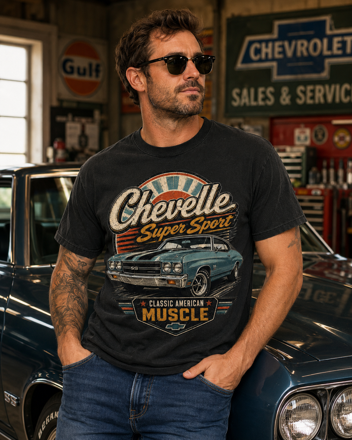 Chevelle Super Sport Classic American Muscle T-Shirt | Vintage Car Graphic
