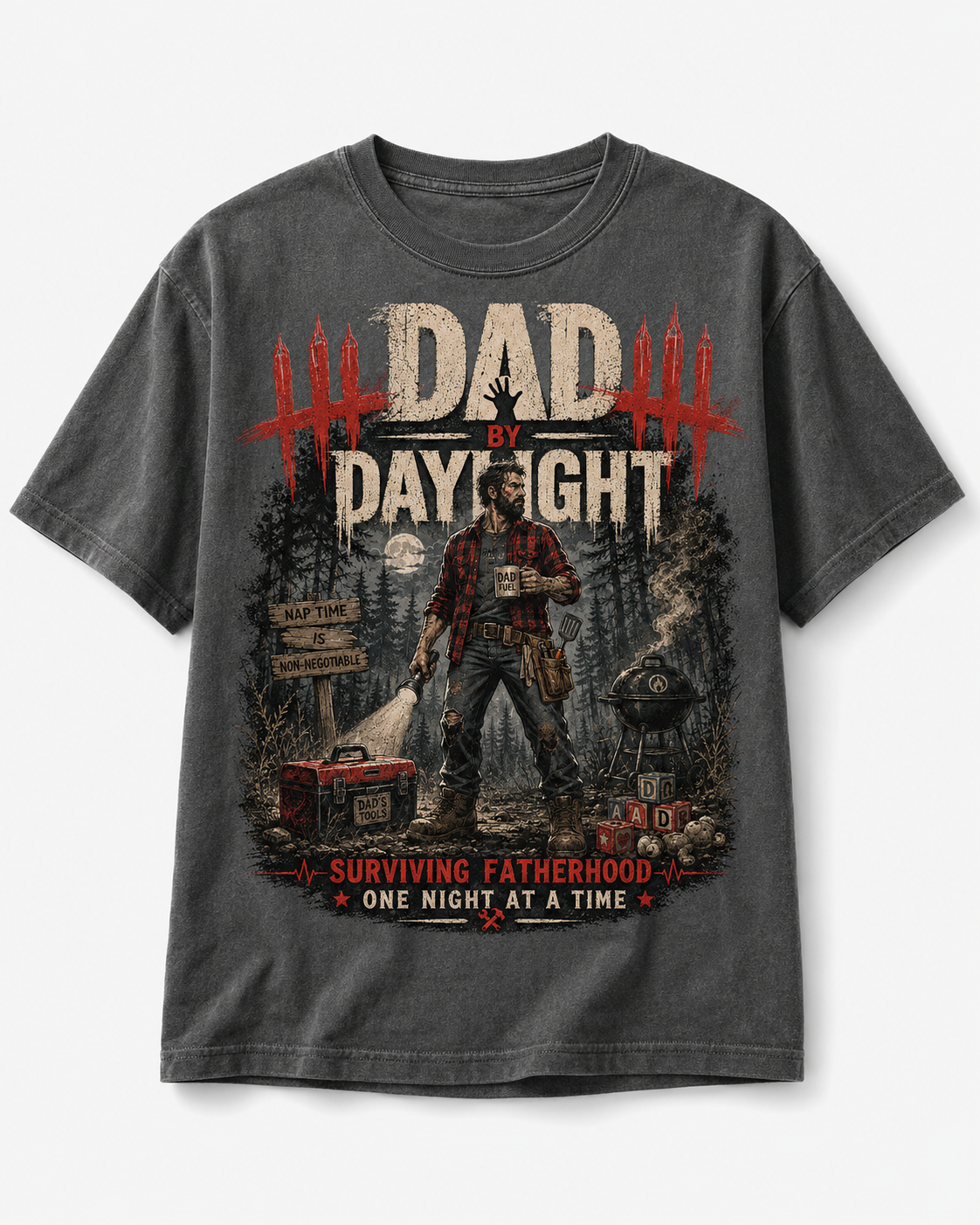 Dad By Daylight Shirt, Funny Gamer Dad Tee, Horror Game Dad Shirt, Fathers Day Gamer Gift, Survival Horror Dad Gift, Gaming Dad T-Shirt