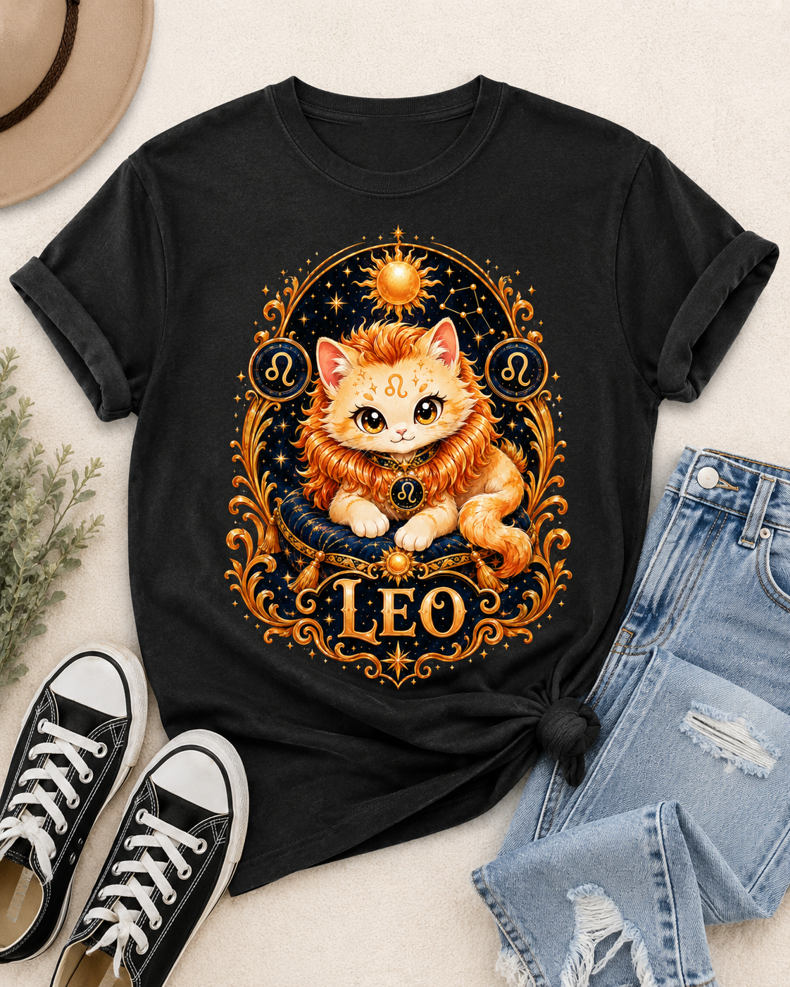 Leo Cat Astrology Shirt | Leo Zodiac T-Shirt