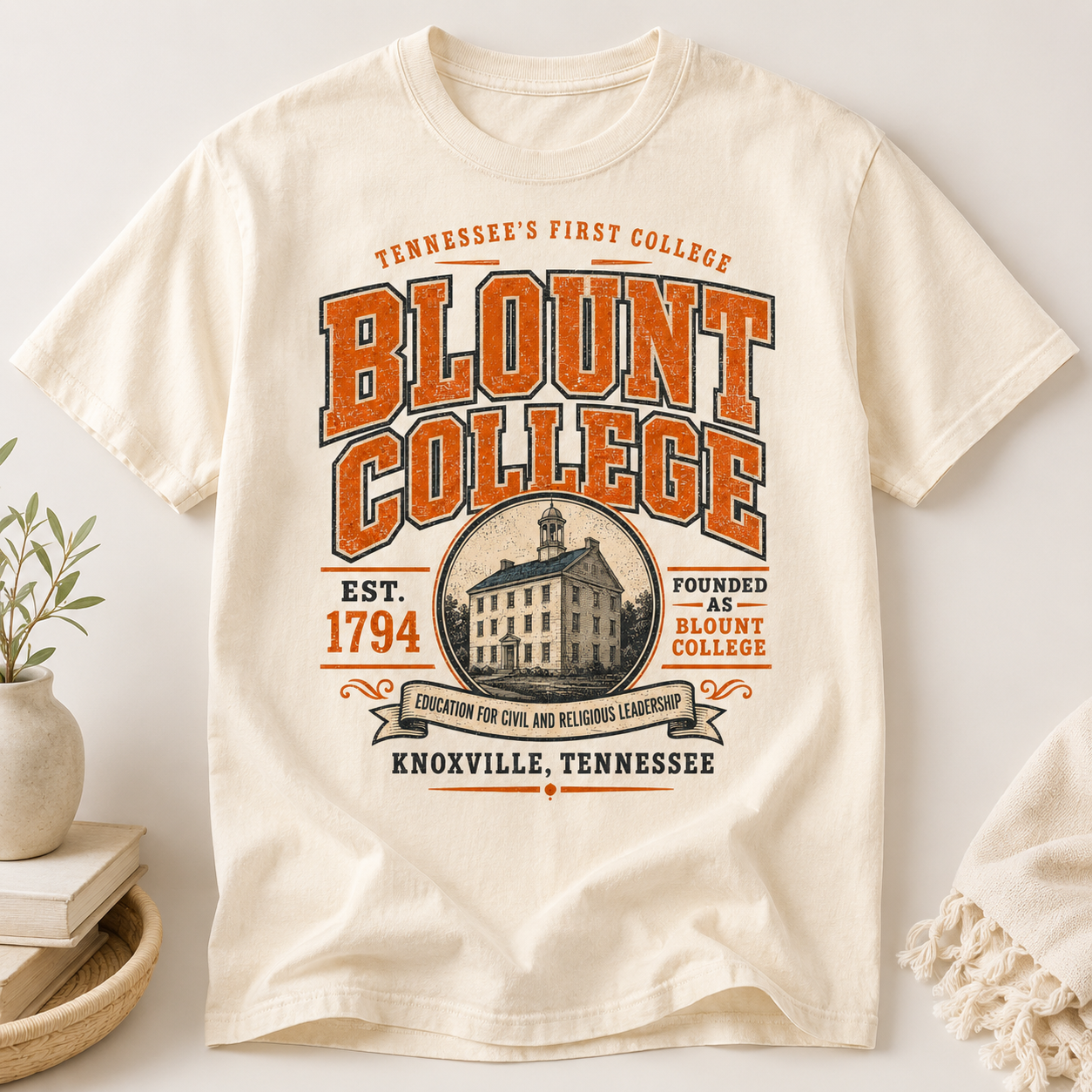 Blount College Shirt, Tennessee Football Fan Tee, Vintage Knoxville College Shirt, University of Tennessee History Game Day Shirt