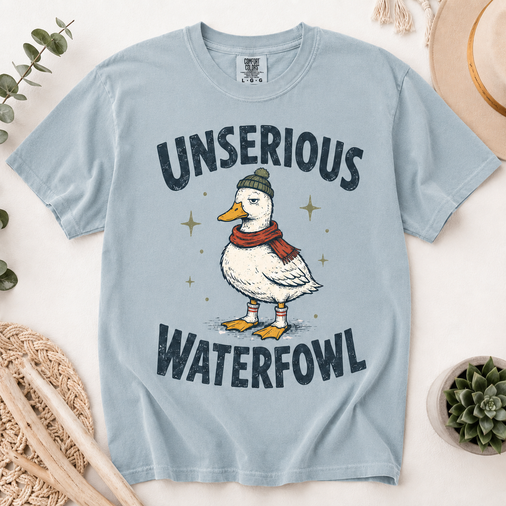 Unserious Waterfowl Shirt, Funny Duck Shirt, Comfort Colors Duck Tee, Sarcastic Animal Shirt, Cozy Winter Duck Graphic Tee, Bird Lover Gift