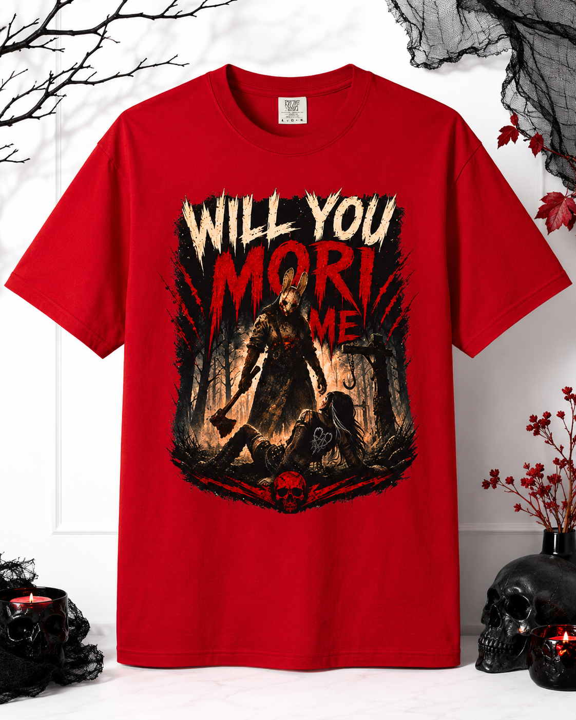 Will You Mori Me Shirt, Horror Gamer Tee, Dead by Daylight Inspired Shirt, DBD Fan Gift, Horror Tee